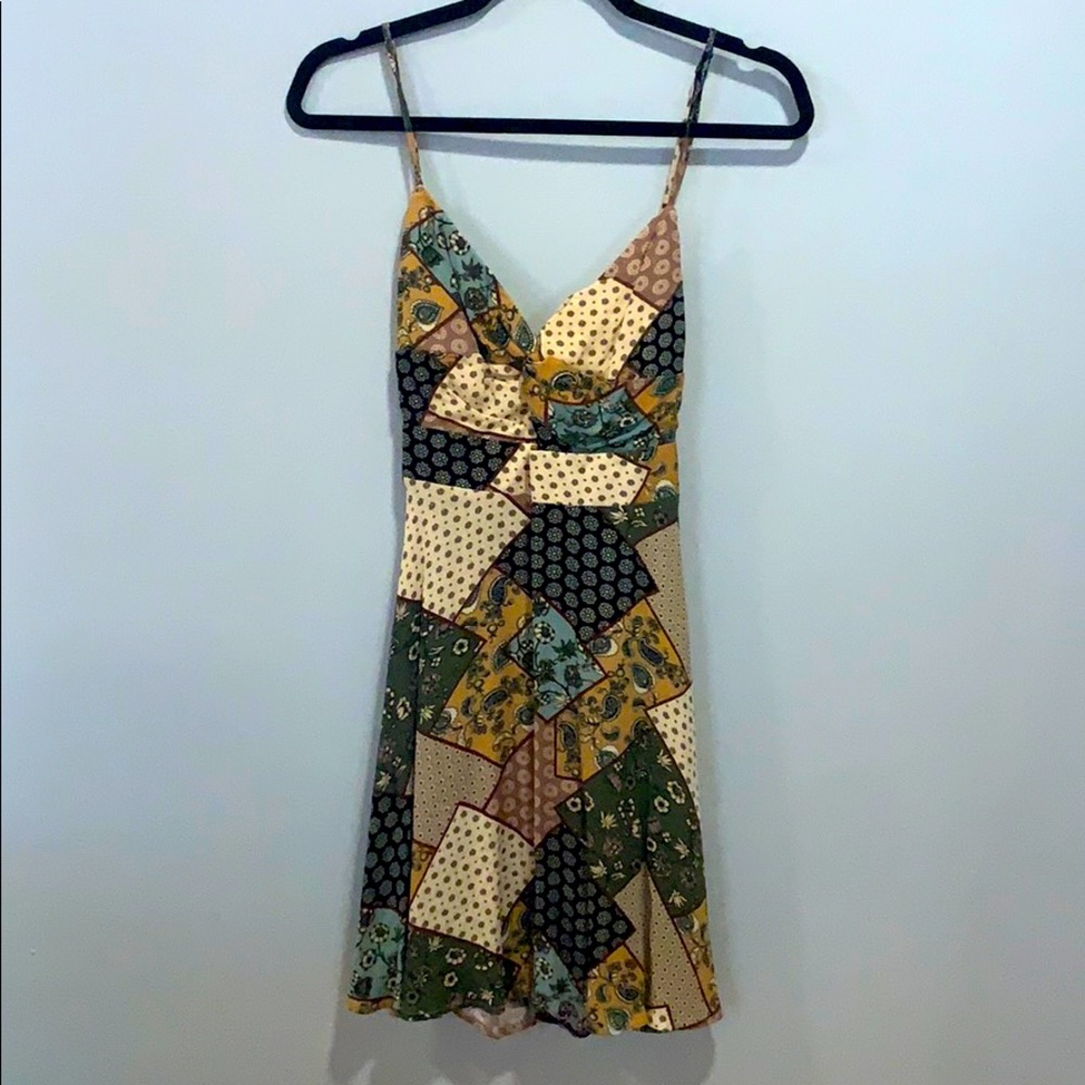 Tie Back Patterned Dress
